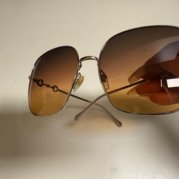 #2396 GUCCI Gold Womens Square Gradient Sunglasses main image 6